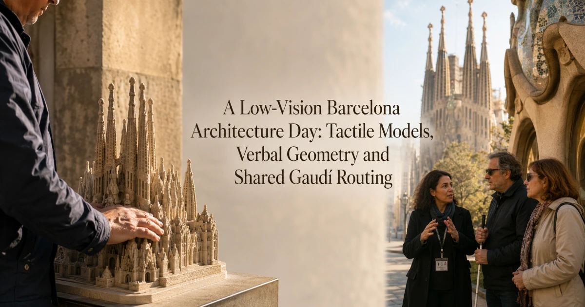 Barcelona — A Low-Vision Barcelona Architecture Day: Tactile Models, Verbal Geometry and Shared Gaudí Routing