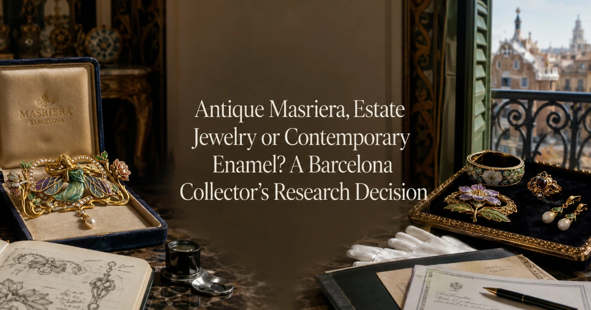 barcelona — Antique Masriera, Estate Jewelry or Contemporary Enamel? A Barcelona Collector’s Research Decision