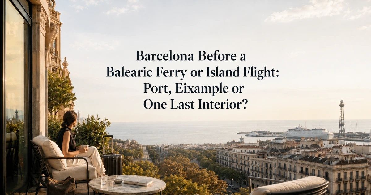 Barcelona — Barcelona Before a Balearic Ferry or Island Flight: Port, Eixample or One Last Interior?