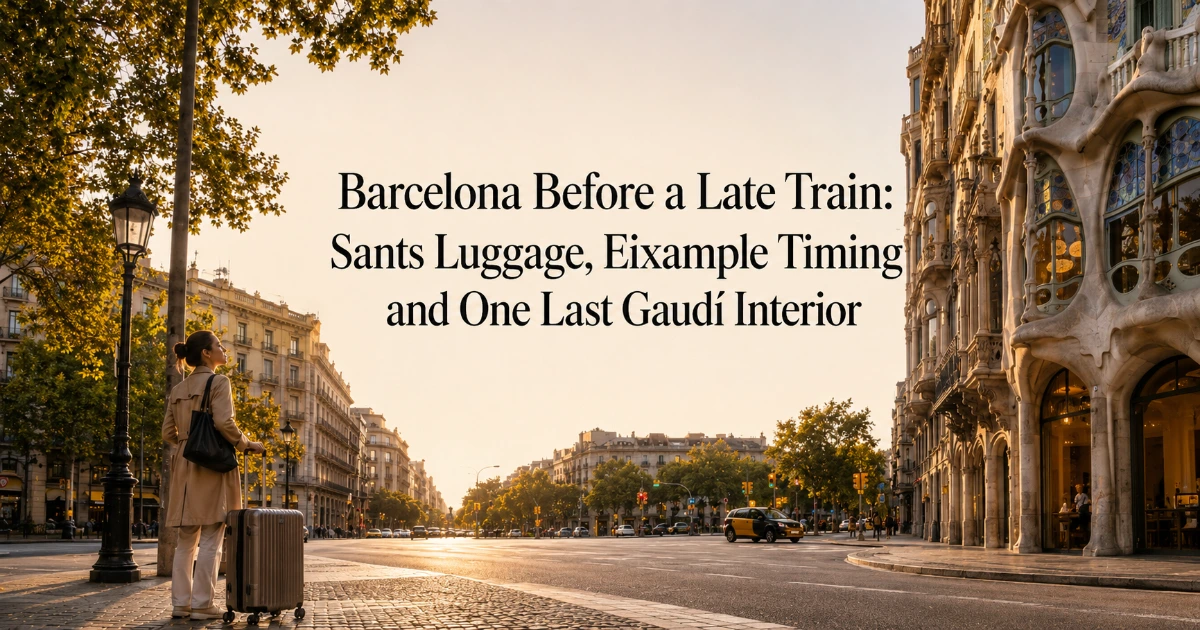 barcelona — Barcelona Before a Late Train: Sants Luggage, Eixample Timing and One Last Gaudí Interior