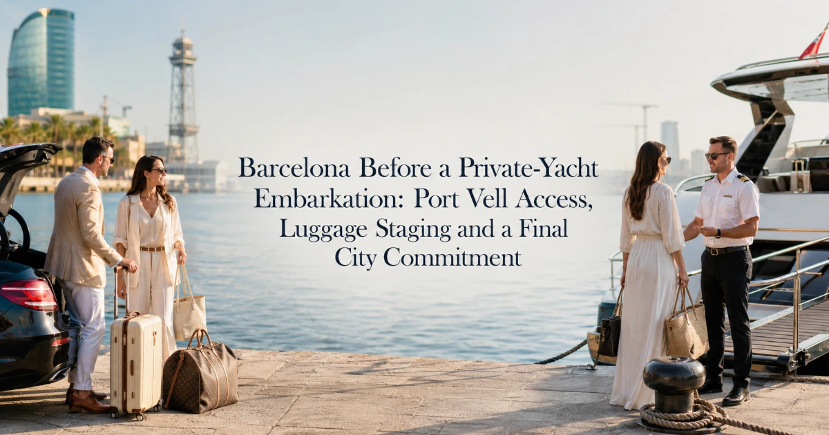Barcelona — Barcelona Before a Private-Yacht Embarkation: Port Vell Access, Luggage Staging and a Final City Commitment