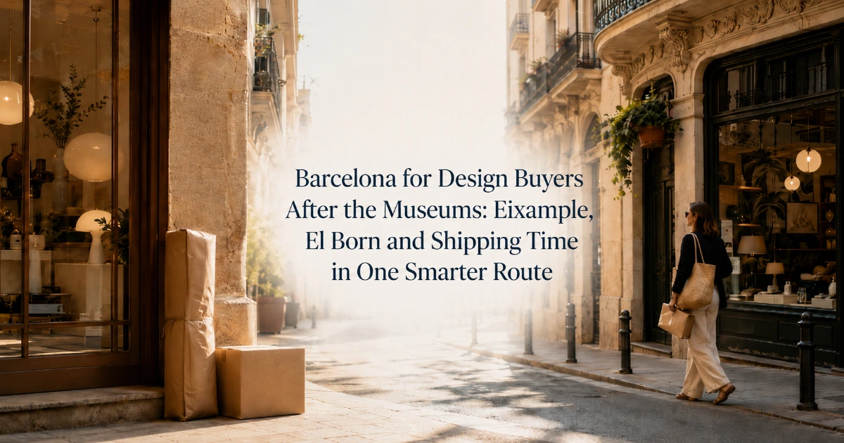 Barcelona — Barcelona for Design Buyers After the Museums: Eixample, El Born and Shipping Time in One Smarter Route