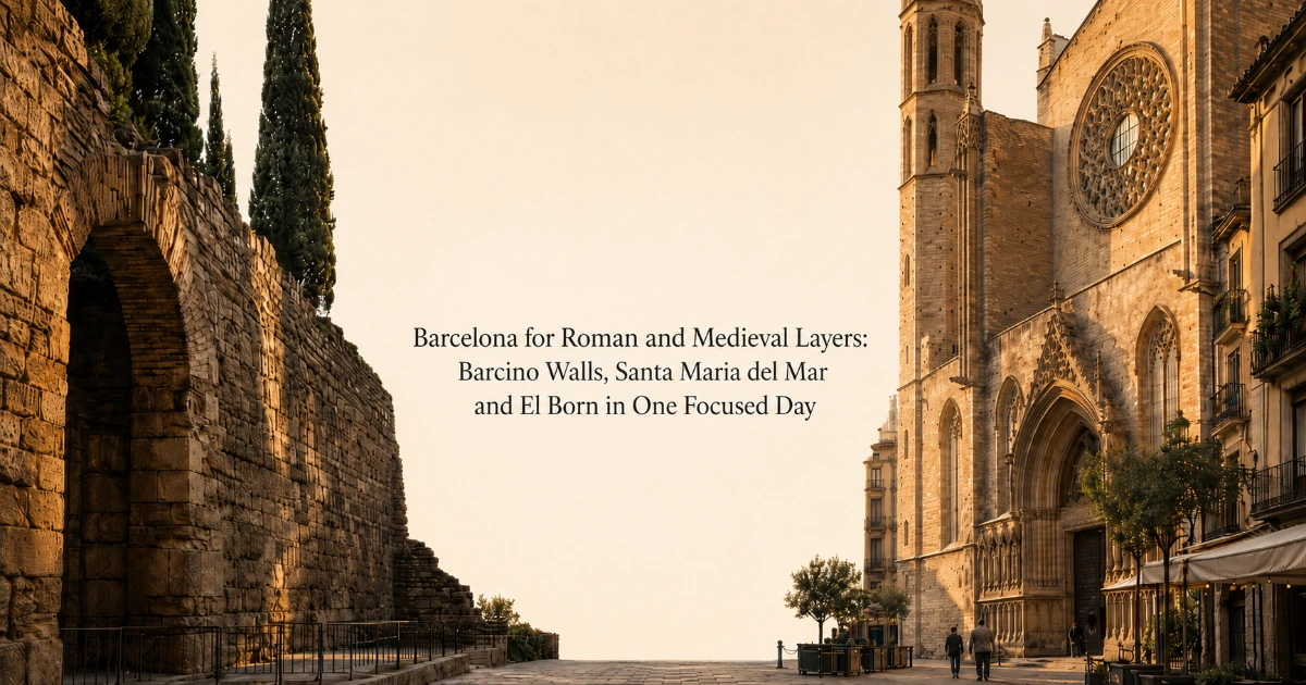 Barcelona — Barcelona for Roman and Medieval Layers: Barcino Walls, Santa Maria del Mar and El Born in One Focused Day
