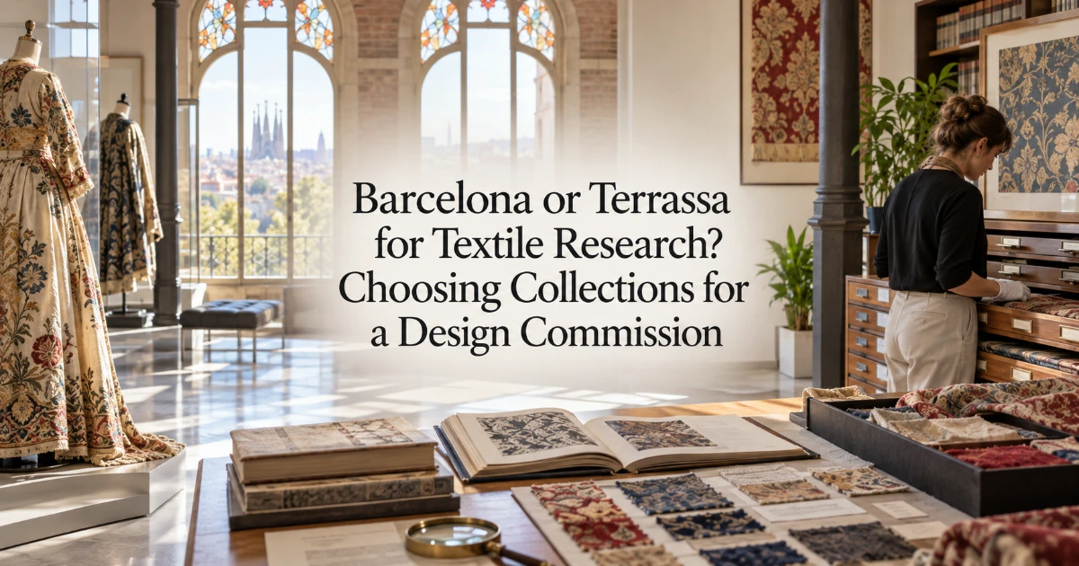 Barcelona — Barcelona or Terrassa for Textile Research? Choosing Collections for a Design Commission