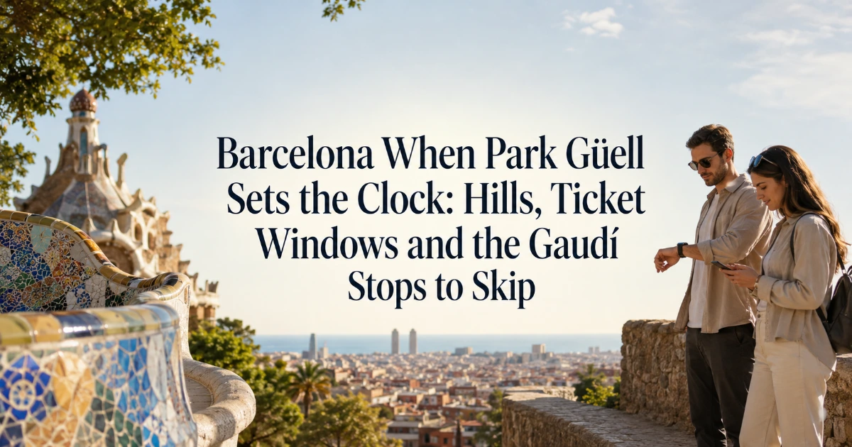 barcelona — Barcelona When Park Güell Sets the Clock: Hills, Ticket Windows and the Gaudí Stops to Skip