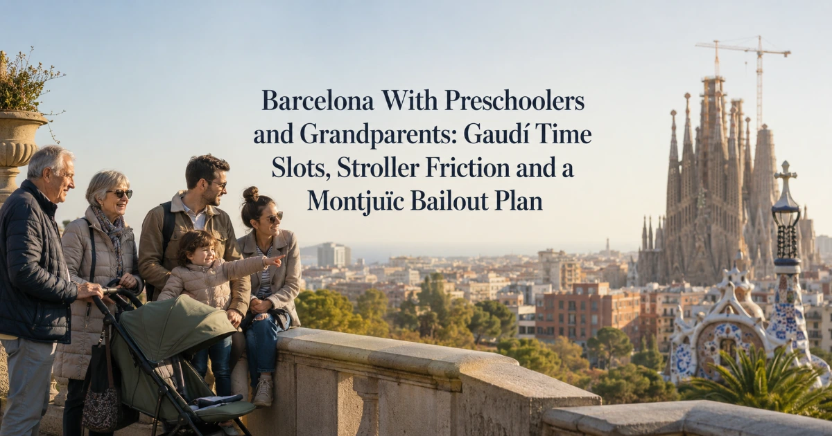 Barcelona — Barcelona With Preschoolers and Grandparents: Gaudí Time Slots, Stroller Friction and a Montjuïc Bailout Plan