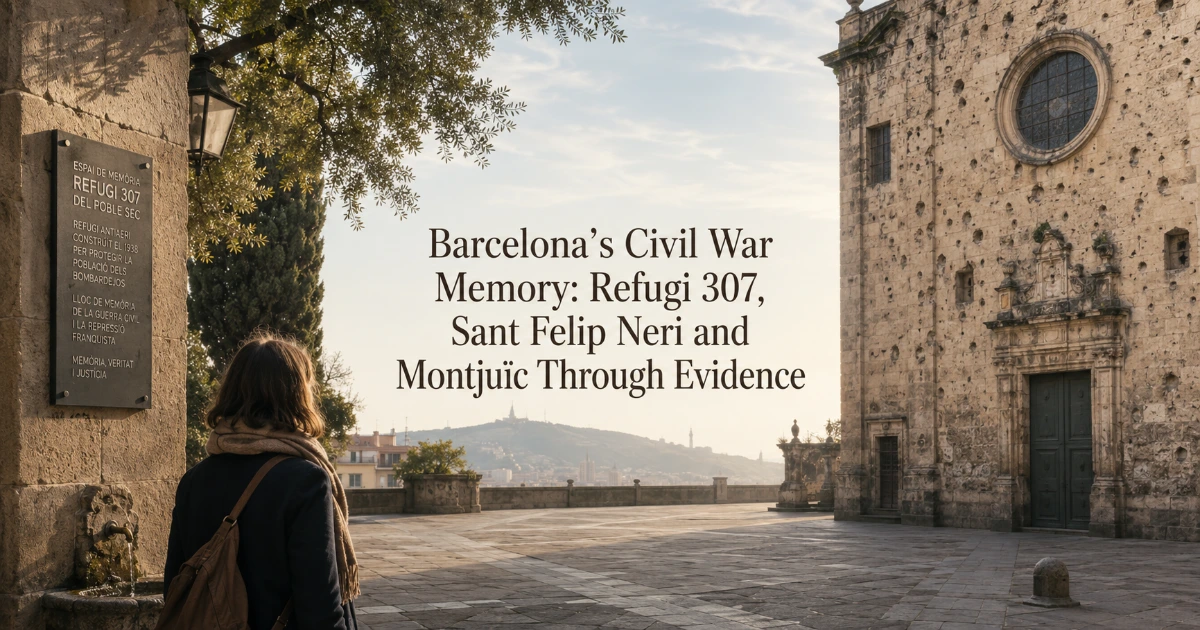 Barcelona — Barcelona’s Civil War Memory: Refugi 307, Sant Felip Neri and Montjuïc Through Evidence