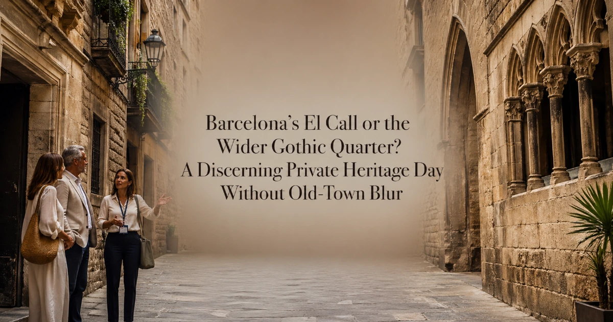 barcelona — Barcelona’s El Call or the Wider Gothic Quarter? A Discerning Private Heritage Day Without Old-Town Blur