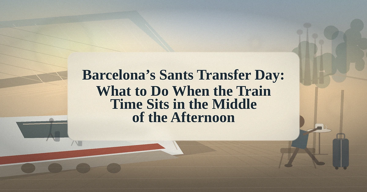 Barcelona — Barcelona’s Sants Transfer Day: What to Do When the Train Time Sits in the Middle of the Afternoon
