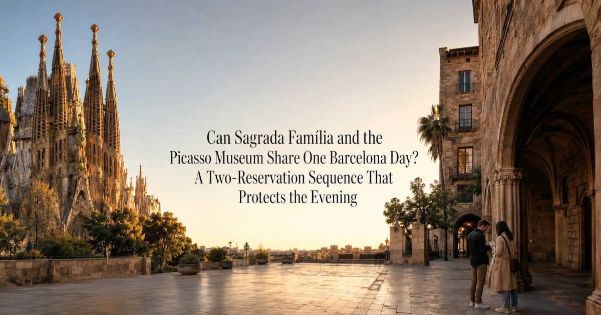 Barcelona — Can Sagrada Família and the Picasso Museum Share One Barcelona Day? A Two-Reservation Sequence That Protects the Evening