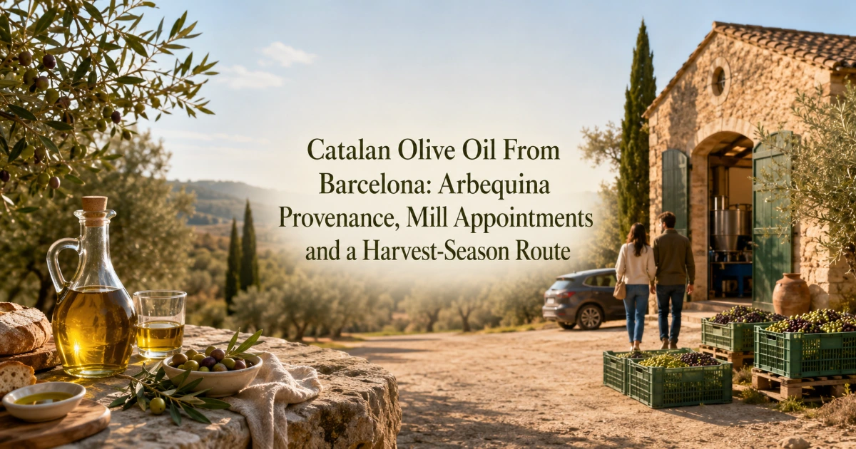 Barcelona — Catalan Olive Oil From Barcelona: Arbequina Provenance, Mill Appointments and a Harvest-Season Route