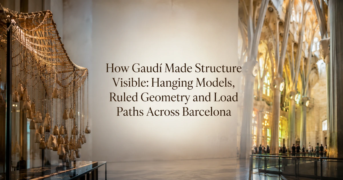 Barcelona — How Gaudí Made Structure Visible: Hanging Models, Ruled Geometry and Load Paths Across Barcelona