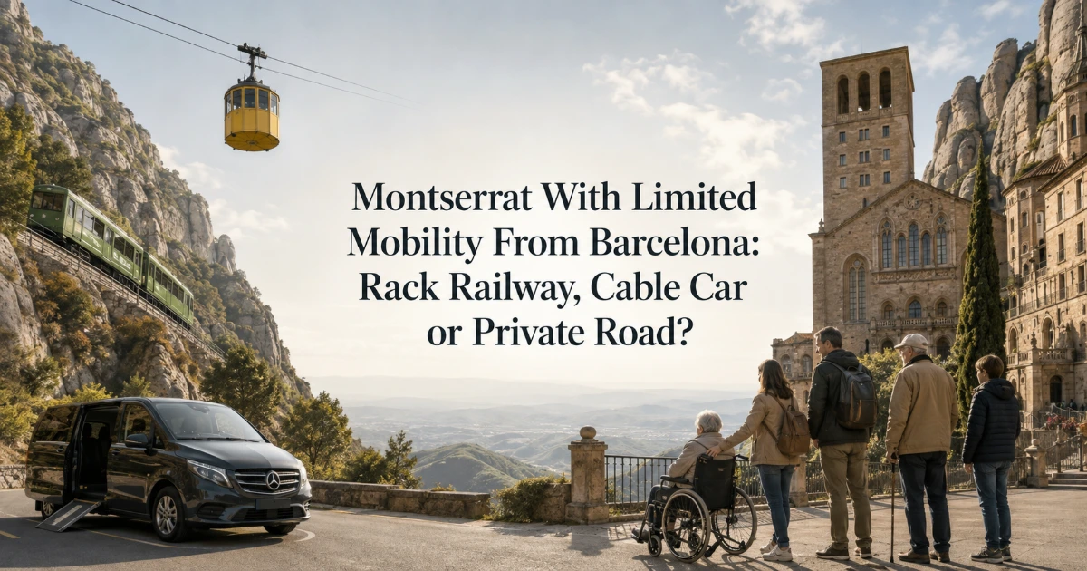barcelona — Montserrat With Limited Mobility From Barcelona: Rack Railway, Cable Car or Private Road?