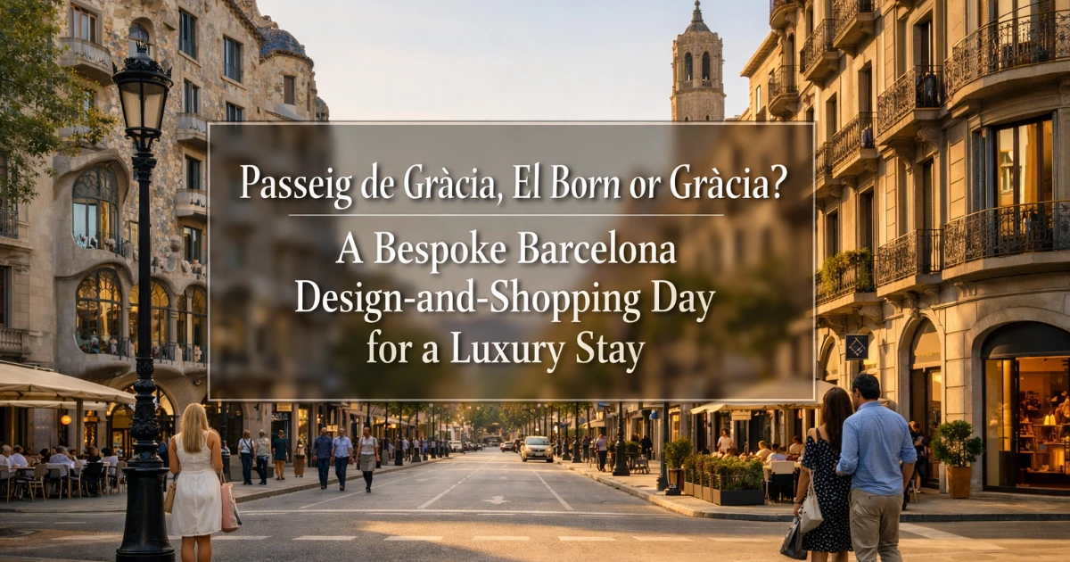 barcelona — Passeig de Gràcia, El Born or Gràcia? A Bespoke Barcelona Design-and-Shopping Day for a Luxury Stay