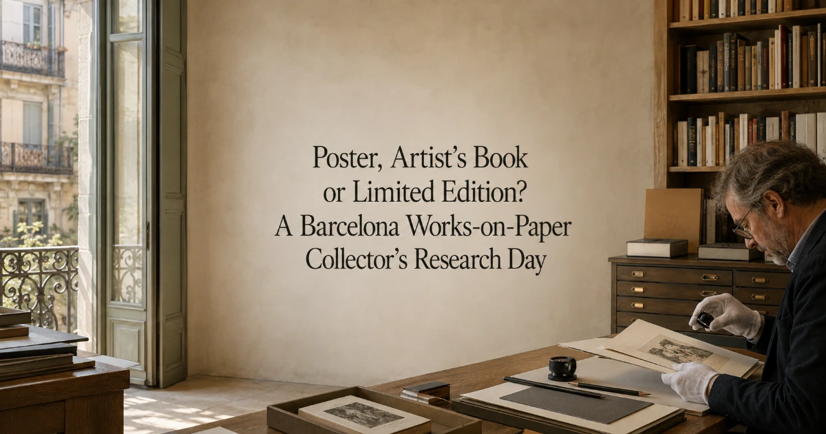 Barcelona — Poster, Artist’s Book or Limited Edition? A Barcelona Works-on-Paper Collector’s Research Day
