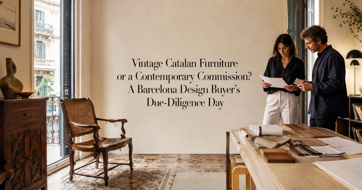 barcelona — Vintage Catalan Furniture or a Contemporary Commission? A Barcelona Design Buyer’s Due-Diligence Day
