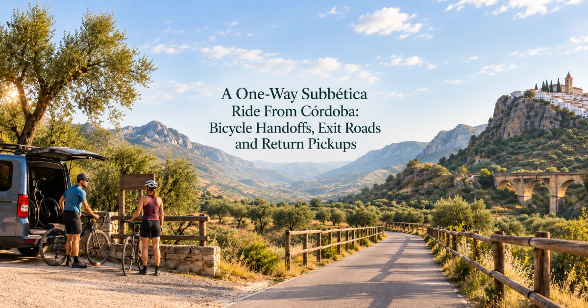 Cordoba — A One-Way Subbética Ride From Córdoba: Bicycle Handoffs, Exit Roads and Return Pickups