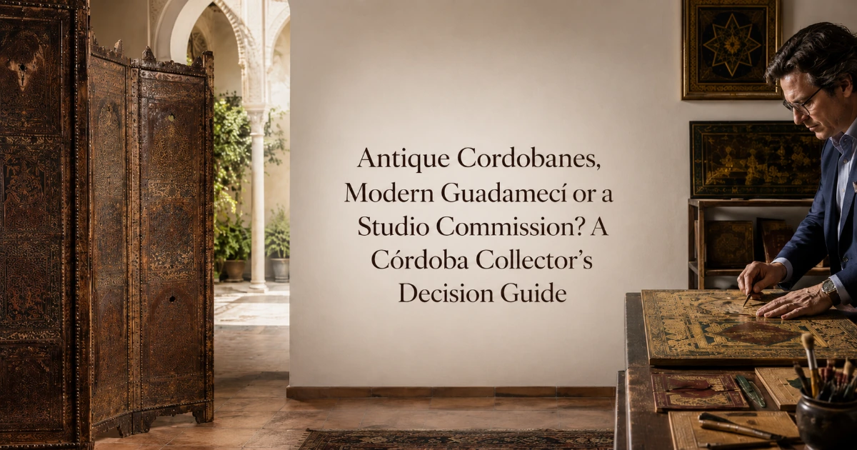 Cordoba — Antique Cordobanes, Modern Guadamecí or a Studio Commission? A Córdoba Collector’s Decision Guide
