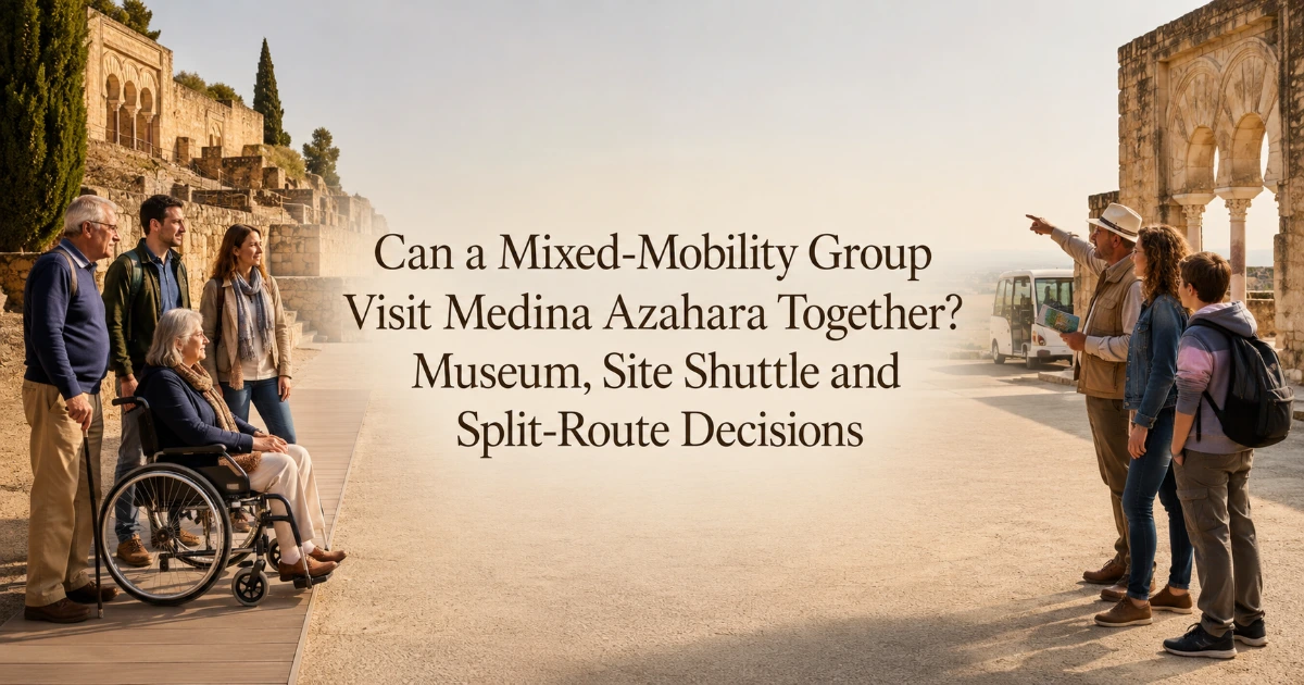 Cordoba — Can a Mixed-Mobility Group Visit Medina Azahara Together? Museum, Site Shuttle and Split-Route Decisions