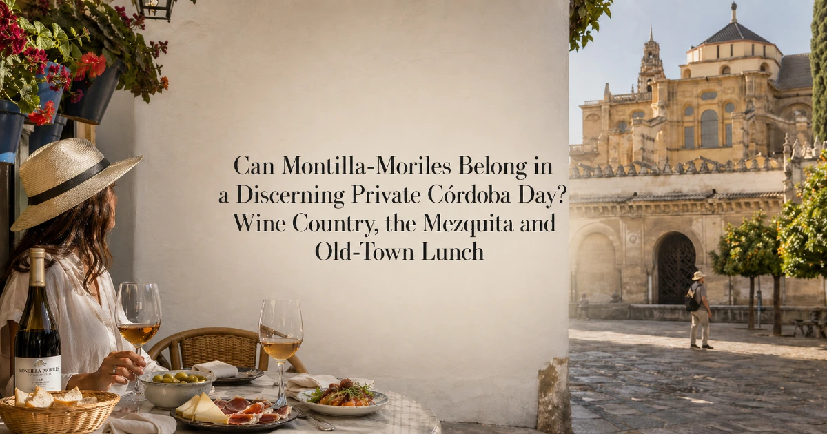 cordoba — Can Montilla-Moriles Belong in a Discerning Private Córdoba Day? Wine Country, the Mezquita and Old-Town Lunch