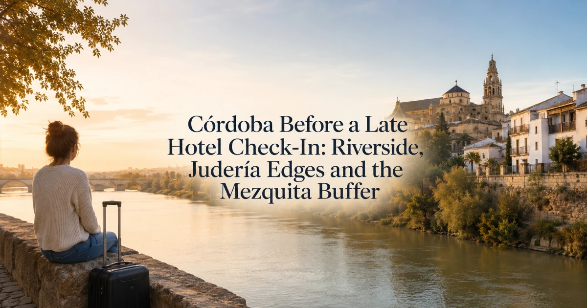 Cordoba — Córdoba Before a Late Hotel Check-In: Riverside, Judería Edges and the Mezquita Buffer