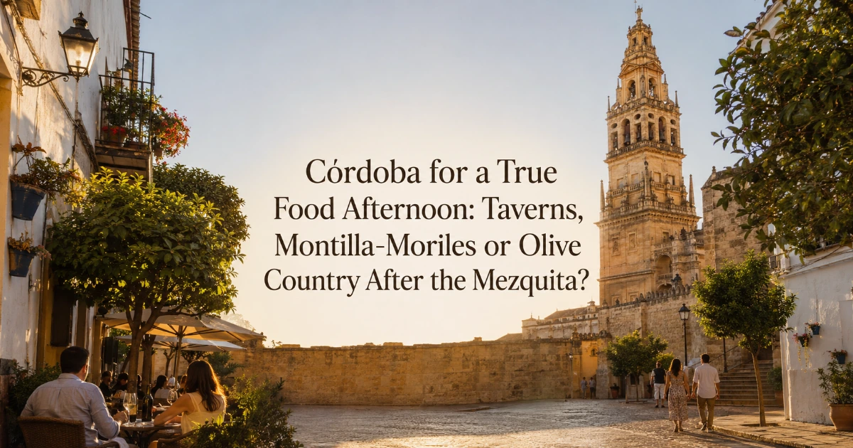 Cordoba — Córdoba for a True Food Afternoon: Taverns, Montilla-Moriles or Olive Country After the Mezquita?