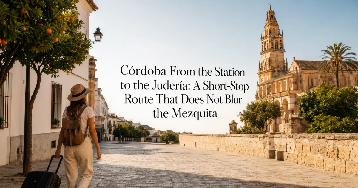 Cordoba — Córdoba From the Station to the Judería: A Short-Stop Route That Does Not Blur the Mezquita