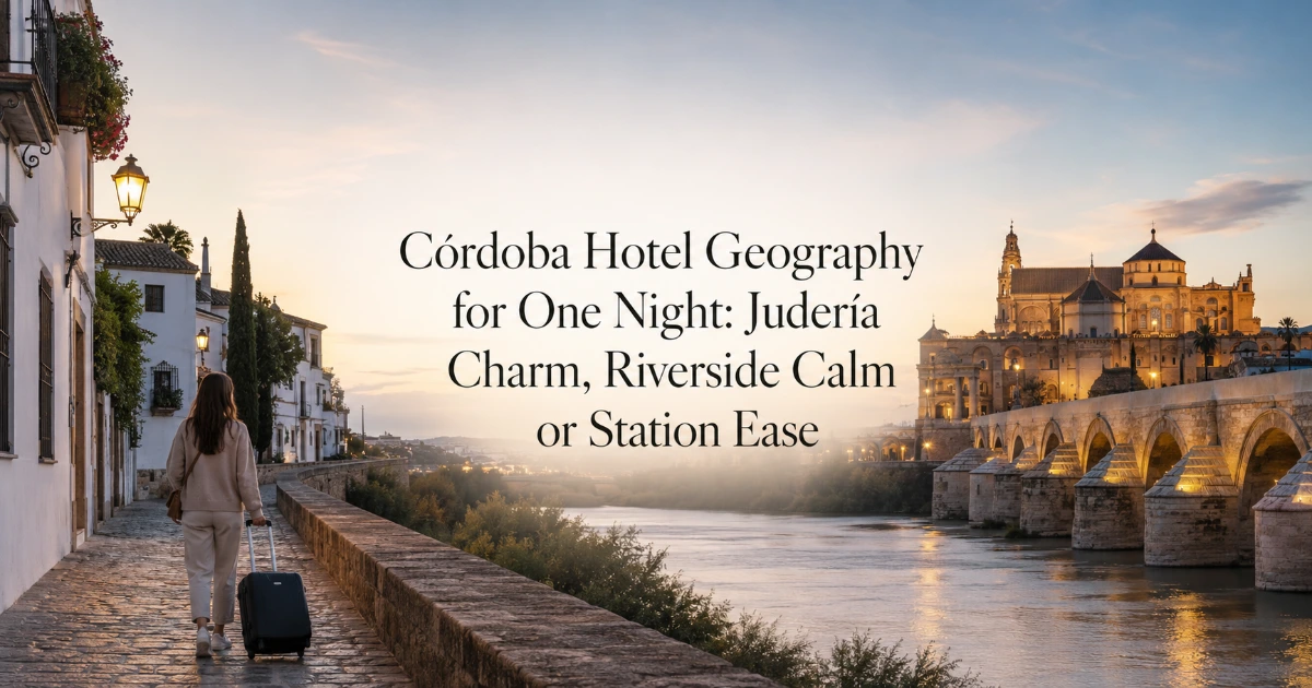Cordoba — Córdoba Hotel Geography for One Night: Judería Charm, Riverside Calm or Station Ease