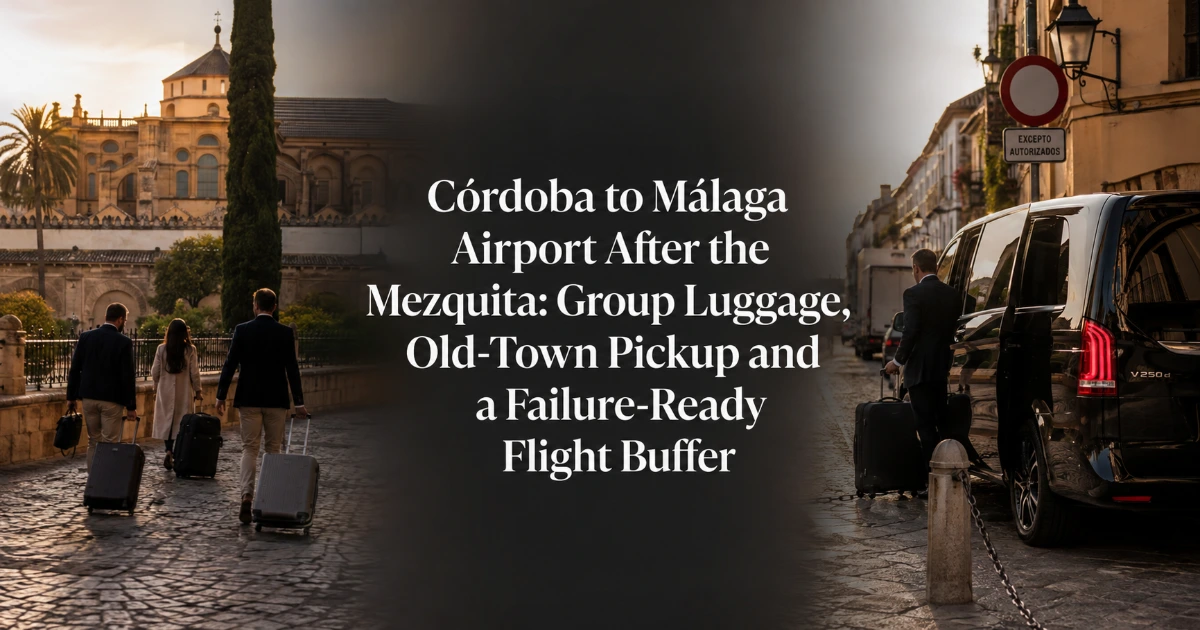 Cordoba — Córdoba to Málaga Airport After the Mezquita: Group Luggage, Old-Town Pickup and a Failure-Ready Flight Buffer