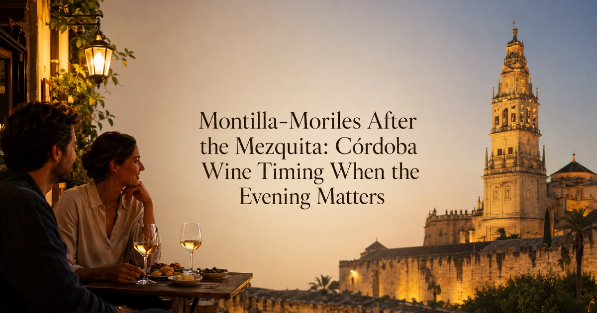Cordoba — Montilla-Moriles After the Mezquita: Córdoba Wine Timing When the Evening Matters