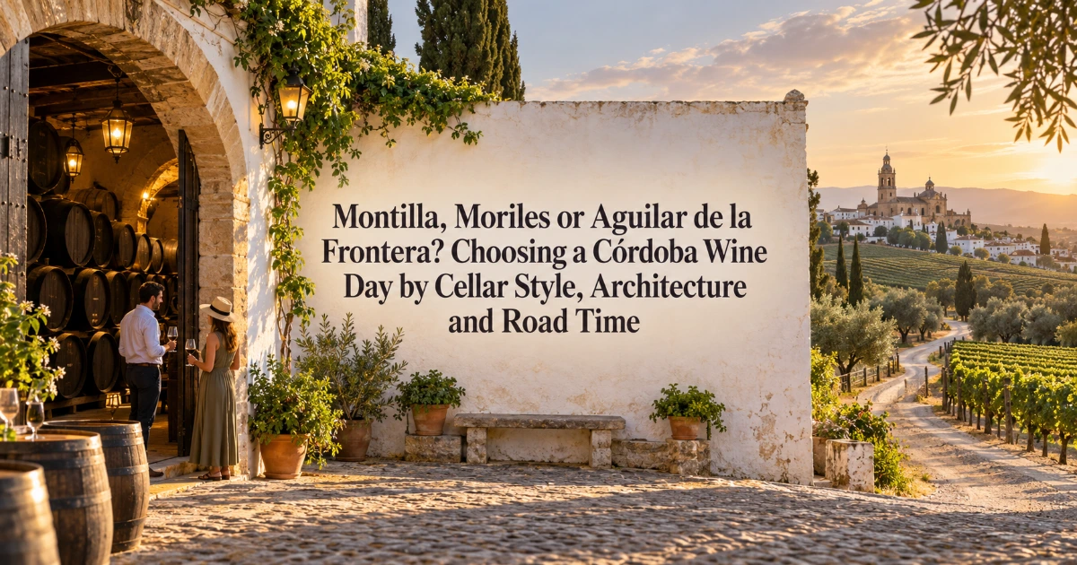Cordoba — Montilla, Moriles or Aguilar de la Frontera? Choosing a Córdoba Wine Day by Cellar Style, Architecture and Road Time