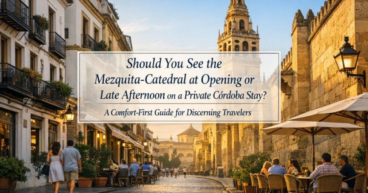 cordoba — Should You See the Mezquita-Catedral at Opening or Late Afternoon on a Private Córdoba Stay? A Comfort-First Guide for Discerning Travelers