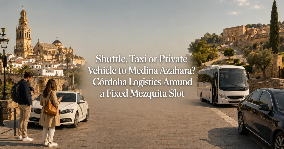 Cordoba — Shuttle, Taxi or Private Vehicle to Medina Azahara? Córdoba Logistics Around a Fixed Mezquita Slot
