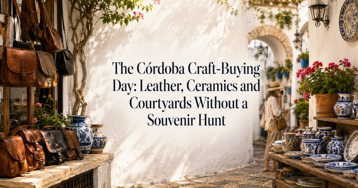 cordoba — The Córdoba Craft-Buying Day: Leather, Ceramics and Courtyards Without a Souvenir Hunt
