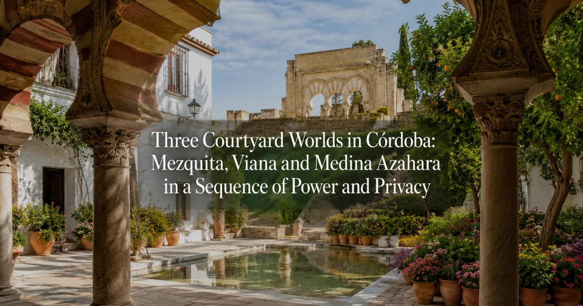 Cordoba — Three Courtyard Worlds in Córdoba: Mezquita, Viana and Medina Azahara in a Sequence of Power and Privacy