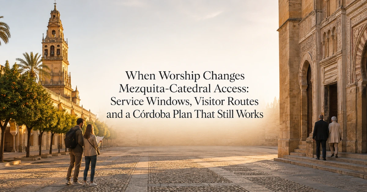 Cordoba — When Worship Changes Mezquita-Catedral Access: Service Windows, Visitor Routes and a Córdoba Plan That Still Works