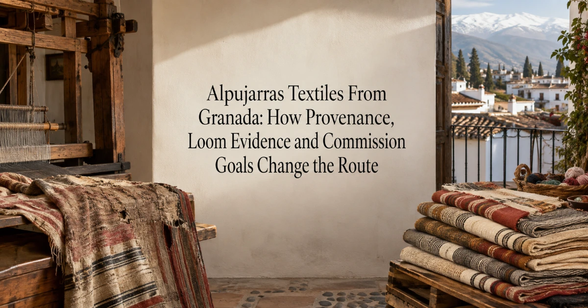 granada — Alpujarras Textiles From Granada: How Provenance, Loom Evidence and Commission Goals Change the Route