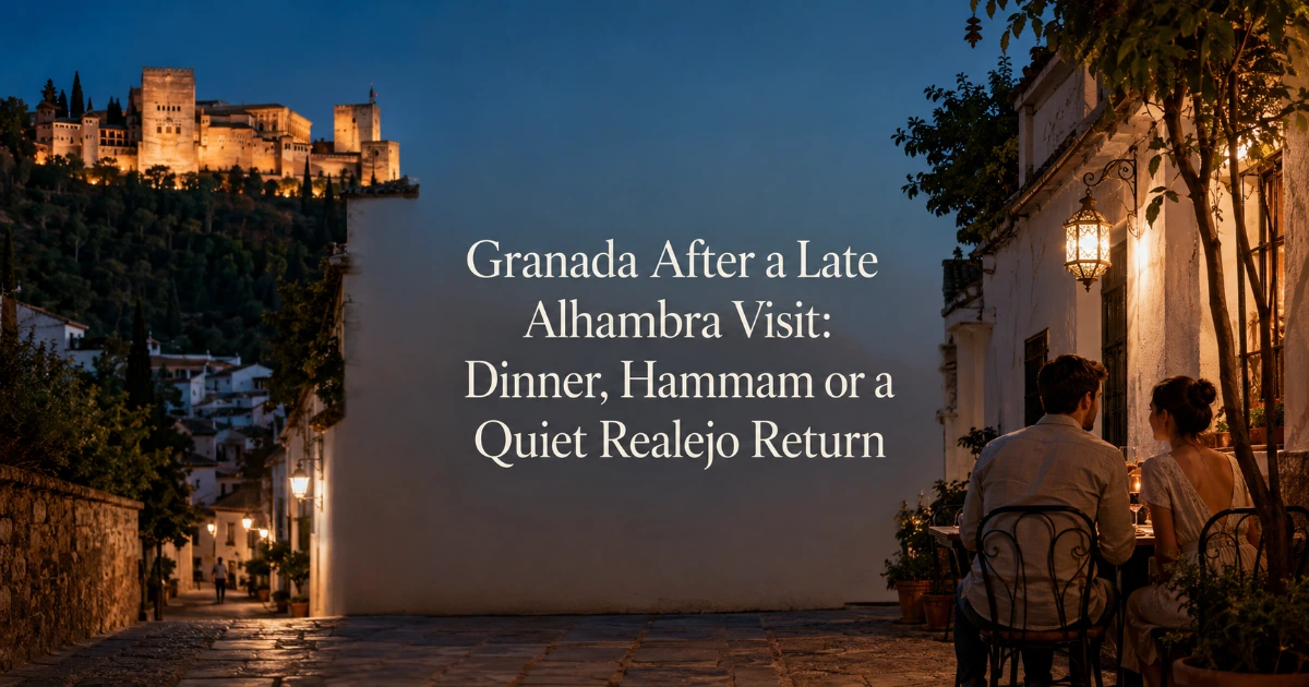 Granada — Granada After a Late Alhambra Visit: Dinner, Hammam or a Quiet Realejo Return