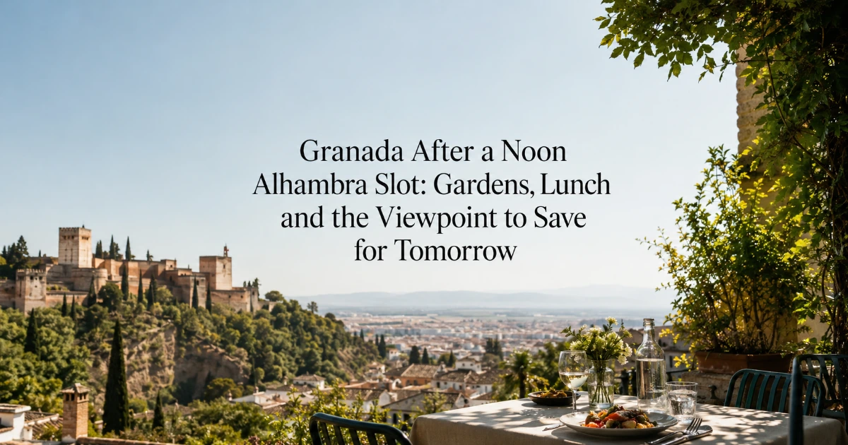 Granada — Granada After a Noon Alhambra Slot: Gardens, Lunch and the Viewpoint to Save for Tomorrow