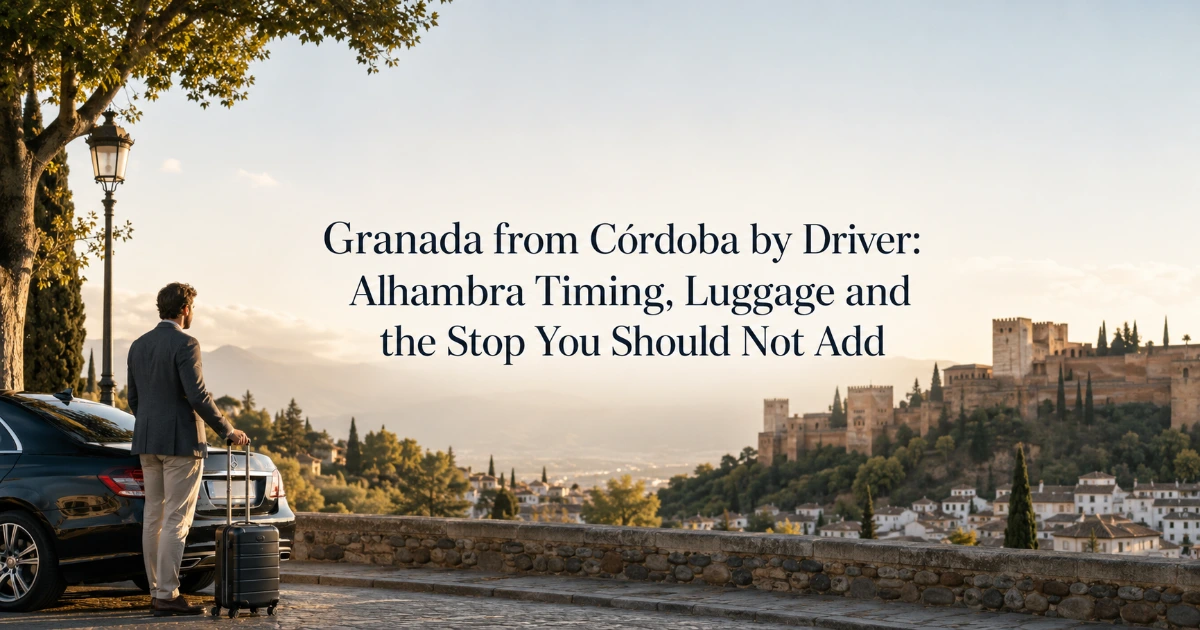 granada — Granada from Córdoba by Driver: Alhambra Timing, Luggage and the Stop You Should Not Add