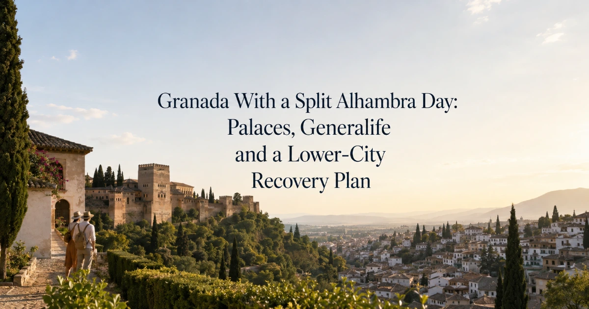 Granada — Granada With a Split Alhambra Day: Palaces, Generalife and a Lower-City Recovery Plan