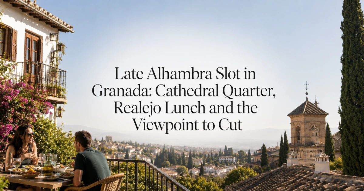 Granada — Late Alhambra Slot in Granada: Cathedral Quarter, Realejo Lunch and the Viewpoint to Cut
