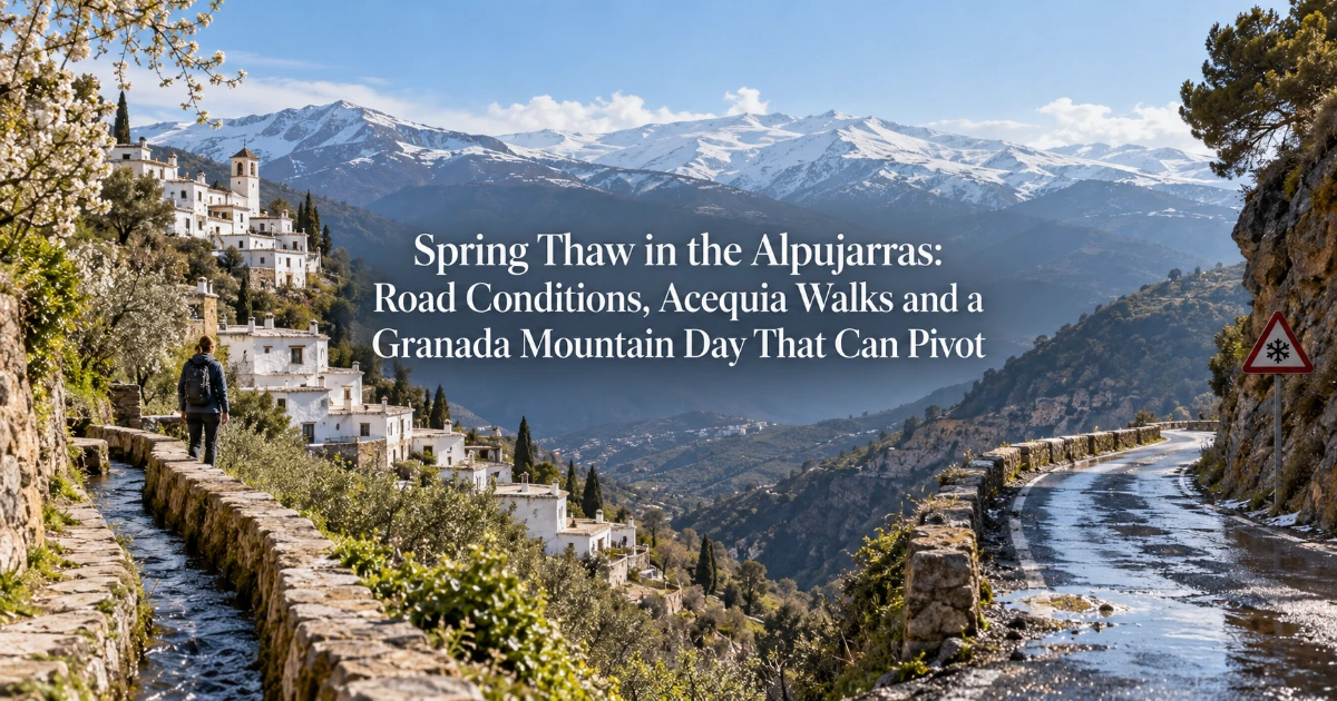granada — Spring Thaw in the Alpujarras: Road Conditions, Acequia Walks and a Granada Mountain Day That Can Pivot