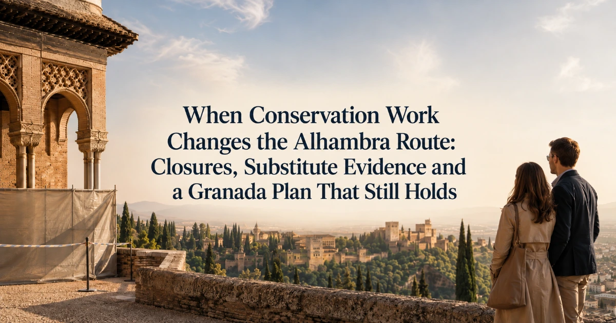 granada — When Conservation Work Changes the Alhambra Route: Closures, Substitute Evidence and a Granada Plan That Still Holds