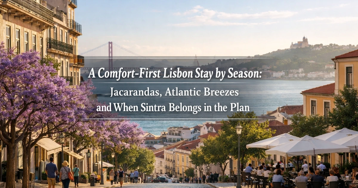 lisbon — A Comfort-First Lisbon Stay by Season: Jacarandas, Atlantic Breezes and When Sintra Belongs in the Plan