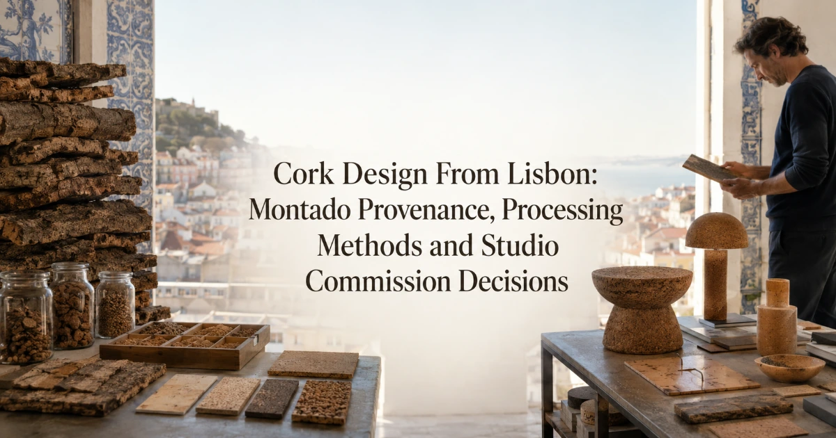 Lisbon — Cork Design From Lisbon: Montado Provenance, Processing Methods and Studio Commission Decisions