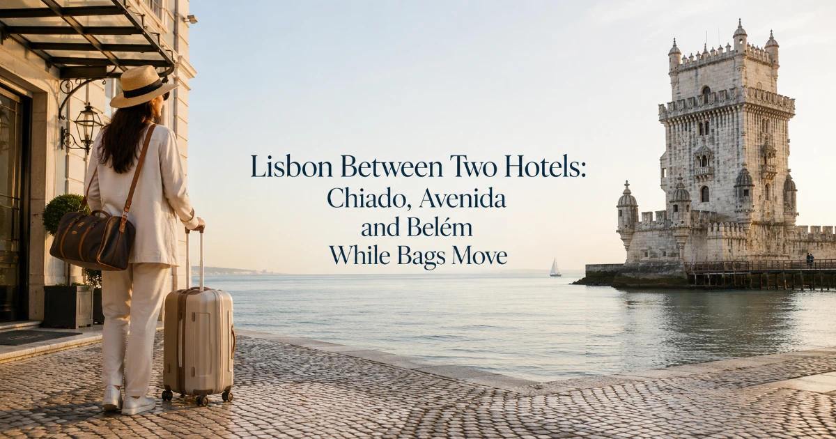 Lisbon — Lisbon Between Two Hotels: Chiado, Avenida and Belém While Bags Move
