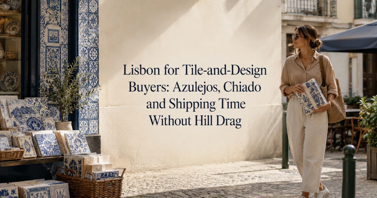 Lisbon — Lisbon for Tile-and-Design Buyers: Azulejos, Chiado and Shipping Time Without Hill Drag