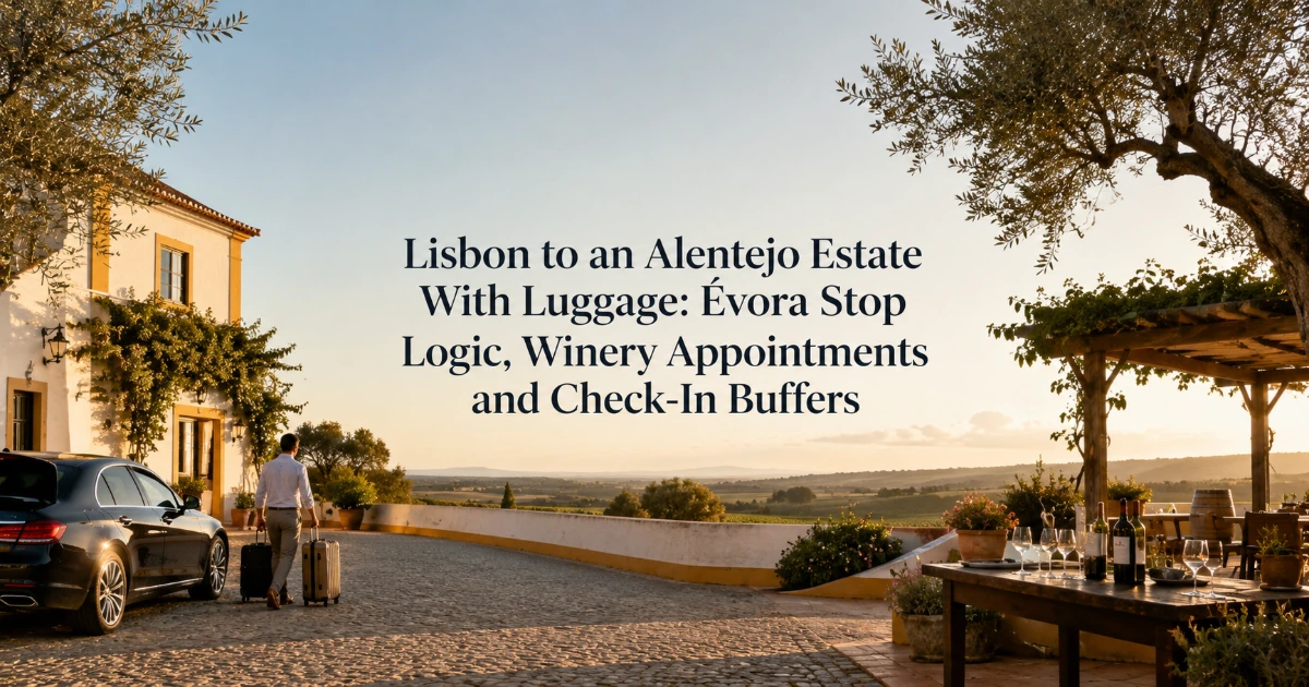 Lisbon — Lisbon to an Alentejo Estate With Luggage: Évora Stop Logic, Winery Appointments and Check-In Buffers