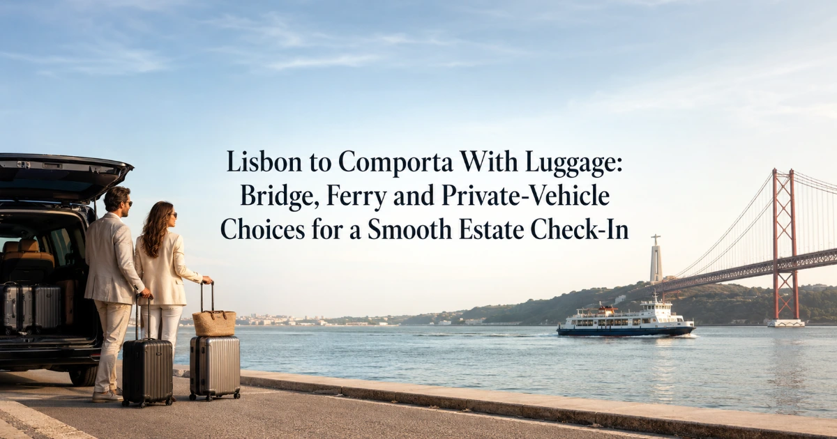 Lisbon — Lisbon to Comporta With Luggage: Bridge, Ferry and Private-Vehicle Choices for a Smooth Estate Check-In